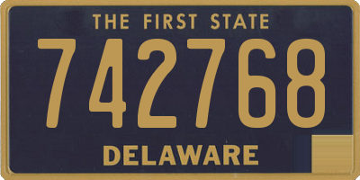 DE license plate 742768