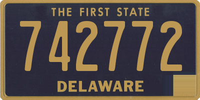 DE license plate 742772