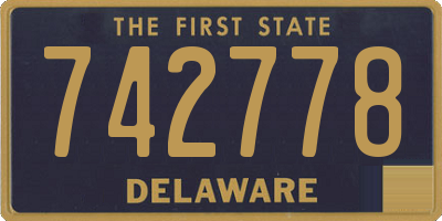 DE license plate 742778
