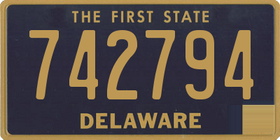 DE license plate 742794