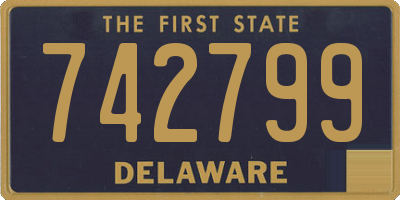DE license plate 742799