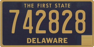DE license plate 742828