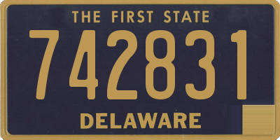 DE license plate 742831