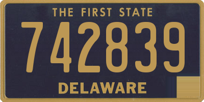 DE license plate 742839