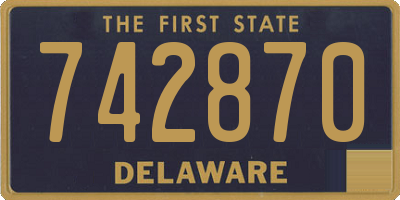 DE license plate 742870