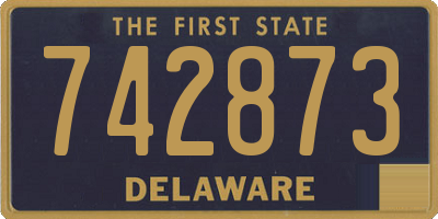 DE license plate 742873