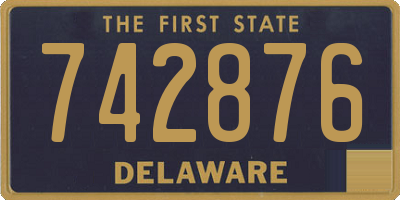 DE license plate 742876
