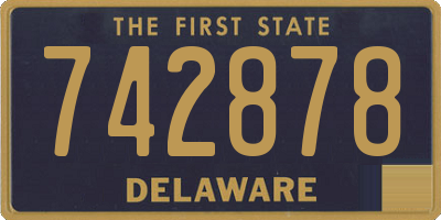DE license plate 742878