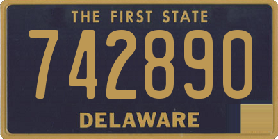 DE license plate 742890