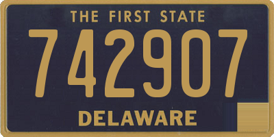 DE license plate 742907