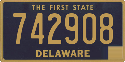 DE license plate 742908