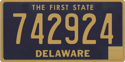 DE license plate 742924