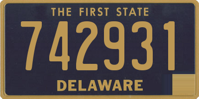 DE license plate 742931