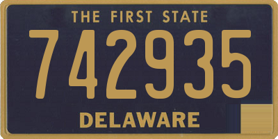 DE license plate 742935