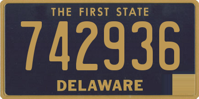 DE license plate 742936