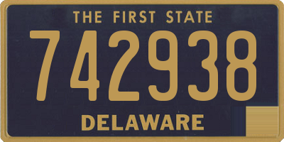 DE license plate 742938