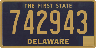 DE license plate 742943