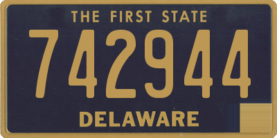 DE license plate 742944