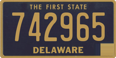 DE license plate 742965