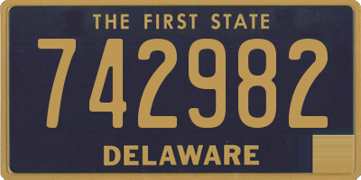 DE license plate 742982