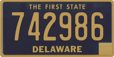 DE license plate 742986