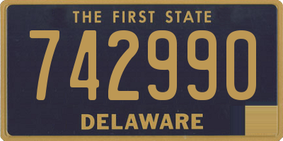 DE license plate 742990
