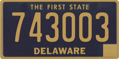 DE license plate 743003