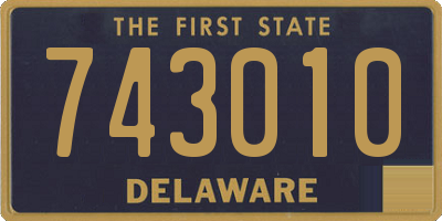 DE license plate 743010