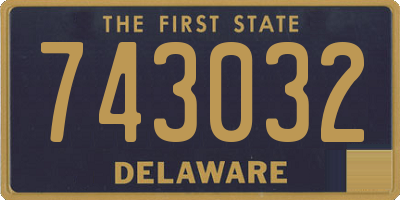 DE license plate 743032
