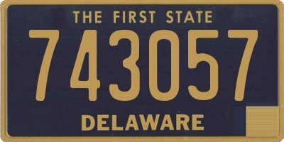 DE license plate 743057