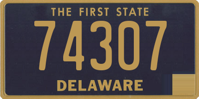 DE license plate 74307