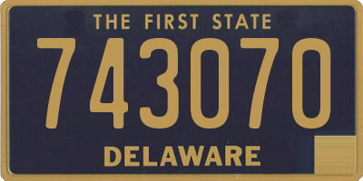 DE license plate 743070