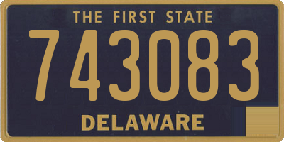 DE license plate 743083
