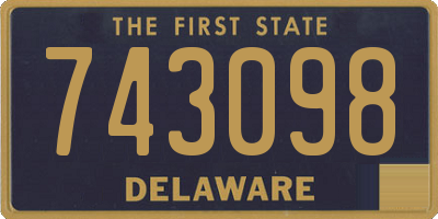 DE license plate 743098