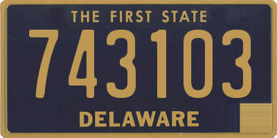 DE license plate 743103