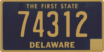 DE license plate 74312