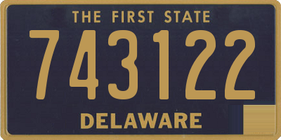 DE license plate 743122