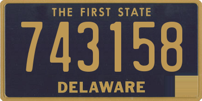 DE license plate 743158