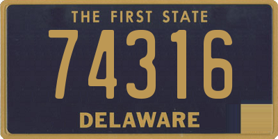 DE license plate 74316