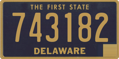 DE license plate 743182