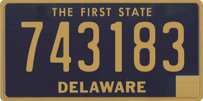 DE license plate 743183