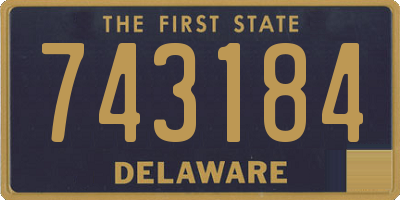 DE license plate 743184
