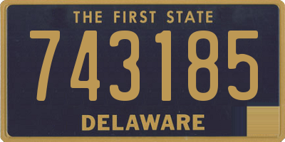 DE license plate 743185