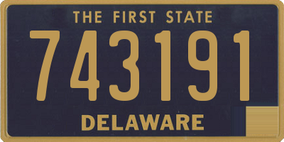 DE license plate 743191