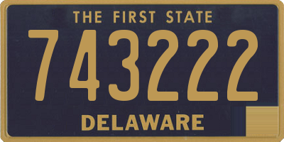 DE license plate 743222