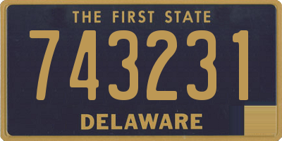 DE license plate 743231