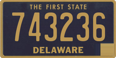 DE license plate 743236