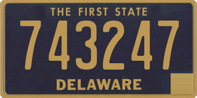DE license plate 743247