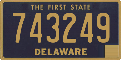 DE license plate 743249