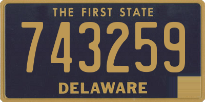 DE license plate 743259